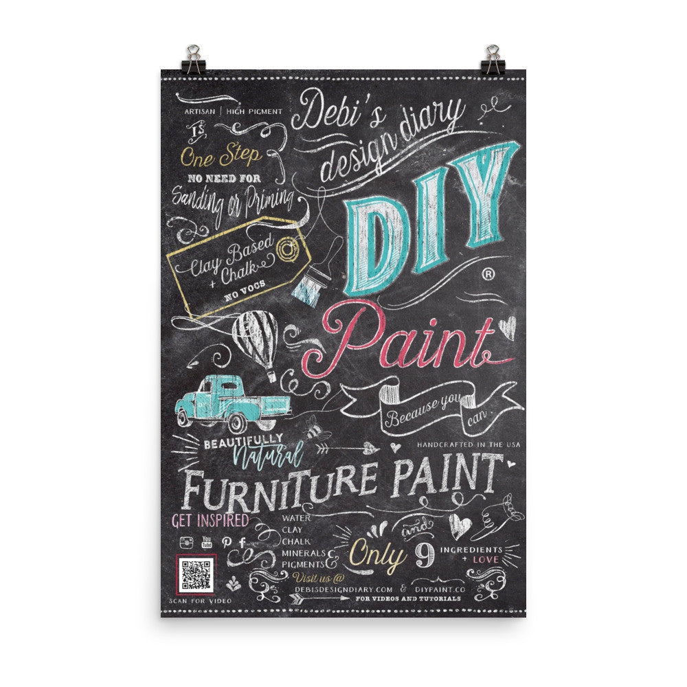 DIY Paint Retailer Poster - MUST BE SHIPPED TO USPS ADDRESS ONLY